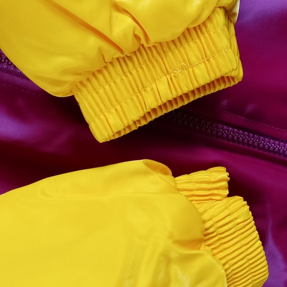 Vintage American Starter NFL Woog 2 Winter Bomber Jacket Yellow/Maroon - Picture 8 of 10